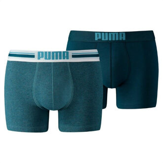 PUMA Placed Logo Boxershort - 2-pack - Denim - Maat S