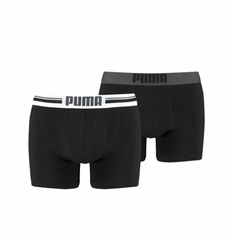 PUMA Placed Logo Boxershort - 2-pack - Zwart - Maat M