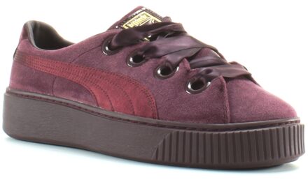 PUMA Platform Kiss Velvet Vrouwentrainers Bourgondië Paars