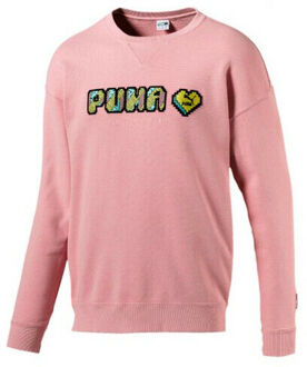 PUMA Pop Style Culture Maker Heren Lange Mouw Roze Pullover Heren Trui