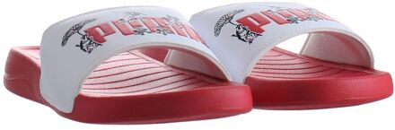 PUMA Popcat Tokyo Heren Wit/Rode Sliders - EU 38 / UK 5