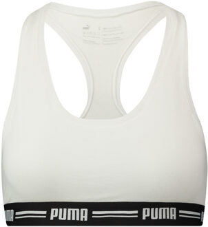 PUMA PUMA- Beha Dames Iconic Racer Back Bra - White - Maat: L