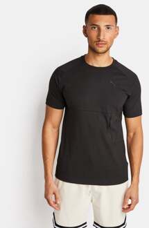 PUMA Pumatech T-shirts Heren - Zwart - Maat L - Katoen Jersey Black