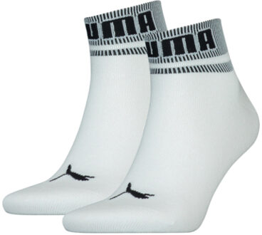 PUMA Quarter Sokken New Heritage 2-pack Wit / Zwart-43/46 Wit/Zwart - 43/46