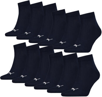 PUMA Quarter Sokken Plain 12-pack Navy-35/38 - 35/38