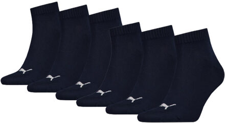 PUMA Quarter Sokken Plain 6-pack Navy-35/38 - 35/38