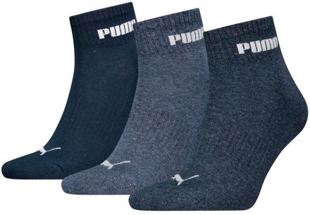PUMA Quartersokken Cushioned New Generation 3-pack Blue Combo-39/42 - 39/42