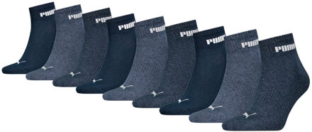PUMA Quartersokken Cushioned New Generation 9-pack Blue Combo-43/46 - 43/46