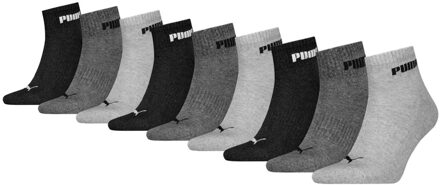 PUMA Quartersokken Cushioned New Generation 9-pack Grey Melange-35/38 - 35/38