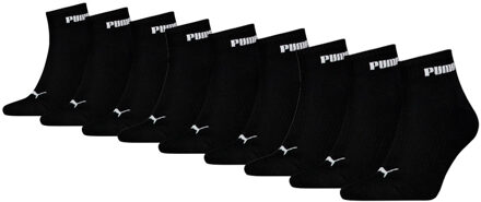 PUMA Quartersokken Cushioned New Generation 9-pack Zwart-39/42 - 39/42