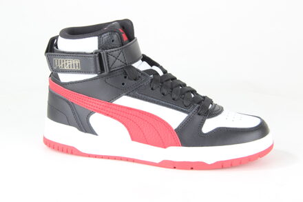 PUMA RBD Game Halfhoge Sneaker Jongens Zwart/Wit/Rood