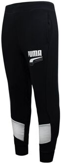 PUMA Rebel Block Stretch Waist Bottoms Zwart Wit Heren Track Pants 582742 01