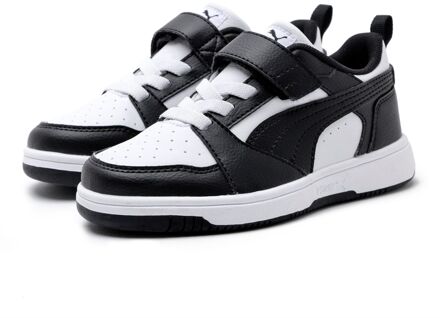 PUMA Rebound V6 Lo AC+ PS Sneakers Junior zwart - wit - 28