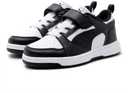 PUMA Rebound V6 Lo AC+ PS Sneakers Junior zwart - wit - 29