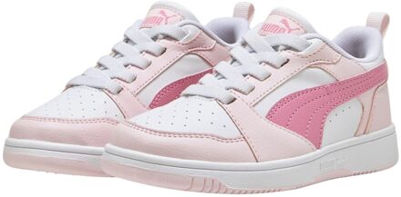 PUMA Rebound V6 Lo PS Sneakers Junior lichtroze - wit - 28