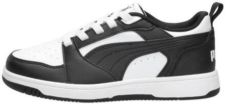 PUMA Rebound V6 Lo PS Sneakers Junior zwart - wit - 31