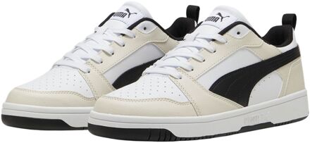 PUMA Rebound v6 Low Sneakers Senior wit - crème - zwart - 40 1/2
