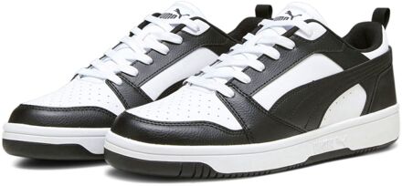 PUMA Rebound v6 Low Sneakers Senior zwart - wit - 39