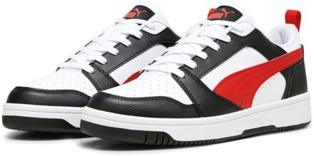 PUMA Rebound v6 Low Sneakers Senior zwart - wit - rood - 44 1/2