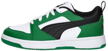 PUMA Rebound v6 Sneakers wit Imitatieleer - 28,29,30,31,32,34