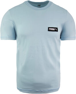 PUMA Relaxed Fit Korte Mouw Crew Hals Heren Blauw Top 582687 18 - maat