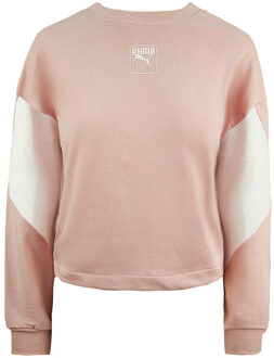 PUMA Relaxed Fit Rebel Crew Neck Sweatshirt Roze Damestrui 583559 15 Perzik