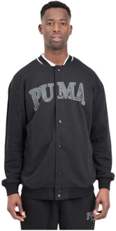 PUMA Retro Stijl Zwarte College Jas Puma , Black , Heren - Xl,L,M,S,Xs