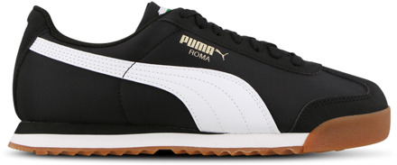 PUMA Roma Basic Kindersneakers - Zwart - Maat 38.5 - Leer Black