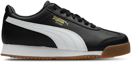 PUMA Roma Kindersneakers - Zwart - Maat 38.5 - Leer Black