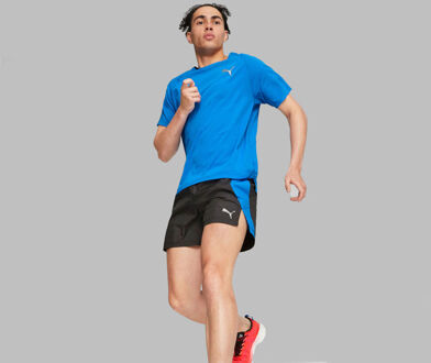 PUMA Run 5in Hardloopshorts Heren-Zwart,Blauw - M
