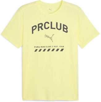 PUMA Run Club Graphic Mesh T-Shirt Heren geel