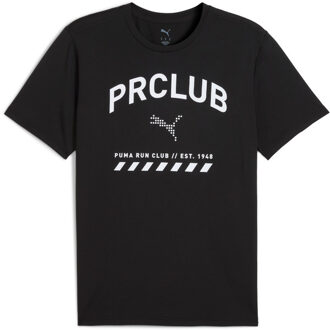 PUMA Run Club Graphic Mesh T-Shirt Heren zwart/zwart - XL