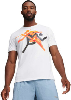 PUMA RUN Faster Icons Graphic T-Shirt Heren wit - L