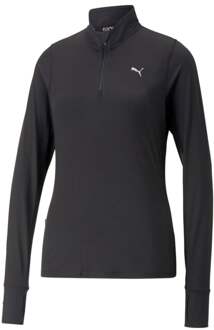 PUMA Run Favorite 1/4 Zip Topje Hardlopen Dames zwart - L