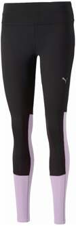 PUMA Run Favorite Regular Rise Long Hardlooplegging Dames-Zwart,Paars - XS