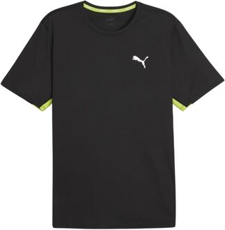 PUMA Run Favorite Velocity Shirt Heren zwart - limegroen - M