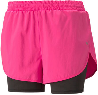 PUMA Run Favorite Woven 2in1 3in Shorts Dames pink - XS,S