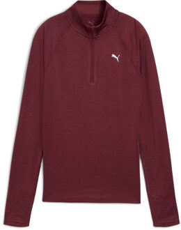 PUMA Run Velocity Cloudspun 1/4-Zip LS Shirt Dames bordeaux