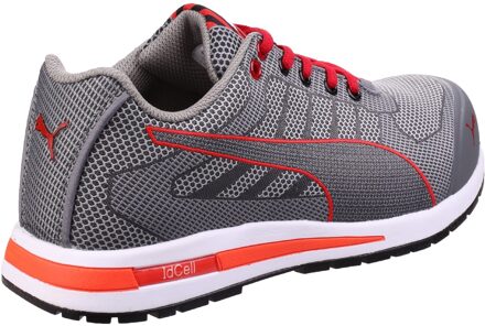 PUMA Safety Xelerate Knit Low S1P 643070 - Grijs/Rood - 40