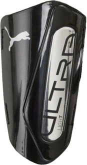 PUMA Scheenbeschermers voor kinderen/kids ultra lichte scheenbeschermers met riempjes - maat M Zwart