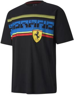 PUMA Scuderia Ferrari Street Heren T-shirt Grafisch Logo Zwart 596139 02
