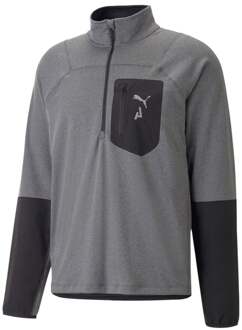 PUMA Seasons Raincell Half-Zip Topje Hardlopen Heren-Grijs,Zwart - XL