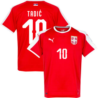 PUMA Servië Shirt Thuis 2018-2019 + Tadic 10 (Fan Style) - XL