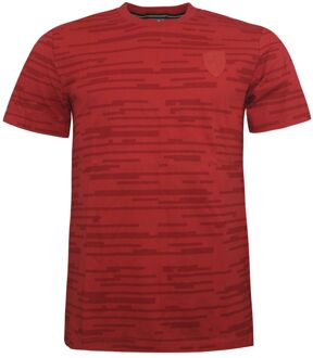 PUMA SF Ferrari Allover Tee Heren Korte Mouw Casual Top T-shirt Rood 570680 02 - XS
