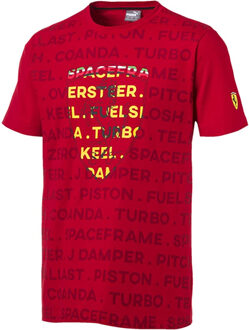PUMA SF Scuderia Ferrari Groot Schild T-shirt Korte Mouw Rood Heren T-shirt 577828 01 - maat S