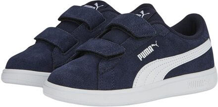 PUMA Smash 3.0 PS Sneakers Junior donkerblauw - wit - 31