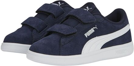 PUMA Smash 3.0 PS Sneakers Junior donkerblauw - wit - 34