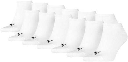 PUMA Sneaker Plain (12-Pack)  Sokken (regular) - Maat 35-38 - Unisex - wit/zwart