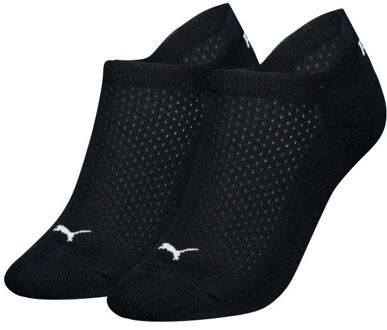 PUMA Sneakersokken Dames Cushioned 2-pack Zwart-35/38 - 35/38