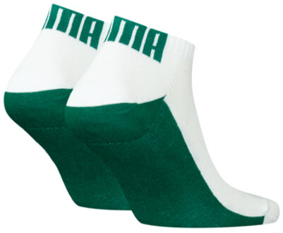 PUMA Sneakersokken Heren Back Logo 2-pack Retro Groen-43/46 - 43/46